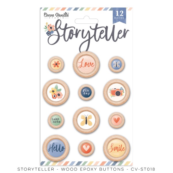 Cocoa Vanilla - Storyteller - Wood Buttons