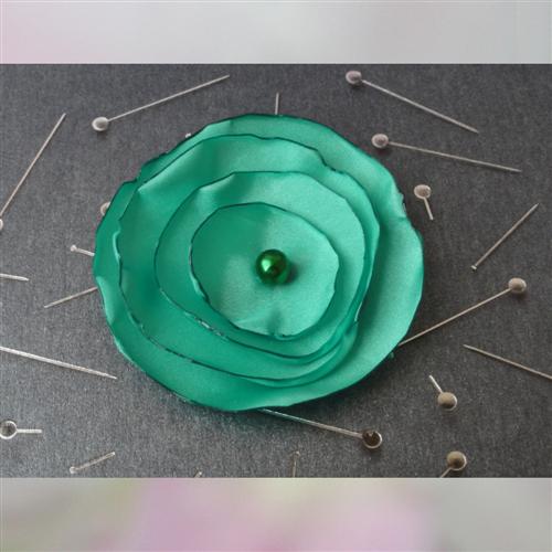 "So Pretty" Satin Flowers (Turquoise)