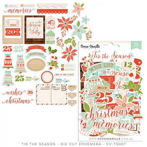 Cocoa Vanilla - Tis the Season - Diecut Ephemera