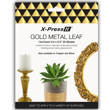 X-Press It Gold Metal Leaf 14x14cm - 25 sheets