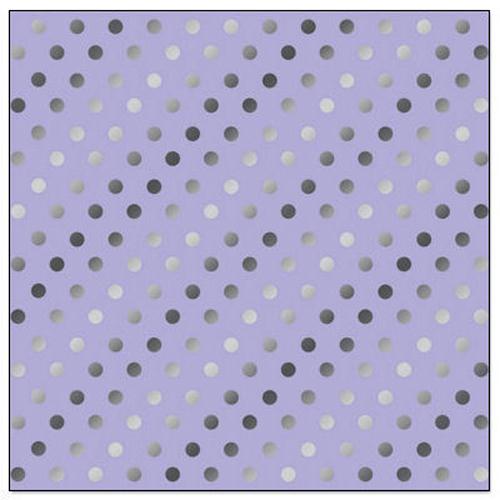 Creative Imaginations - Silver Metallic Dots - Purple